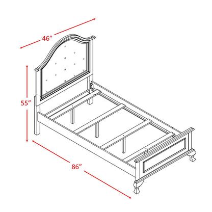 Elements International Jesse JS700TTB Twin Panel Bed w/ Trundle IMAGE 4