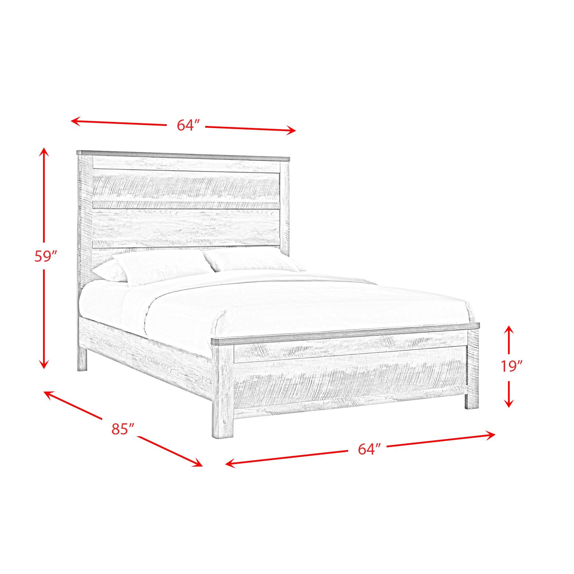 Elements International Millers Cove MC300QB Queen Panel Bed IMAGE 9