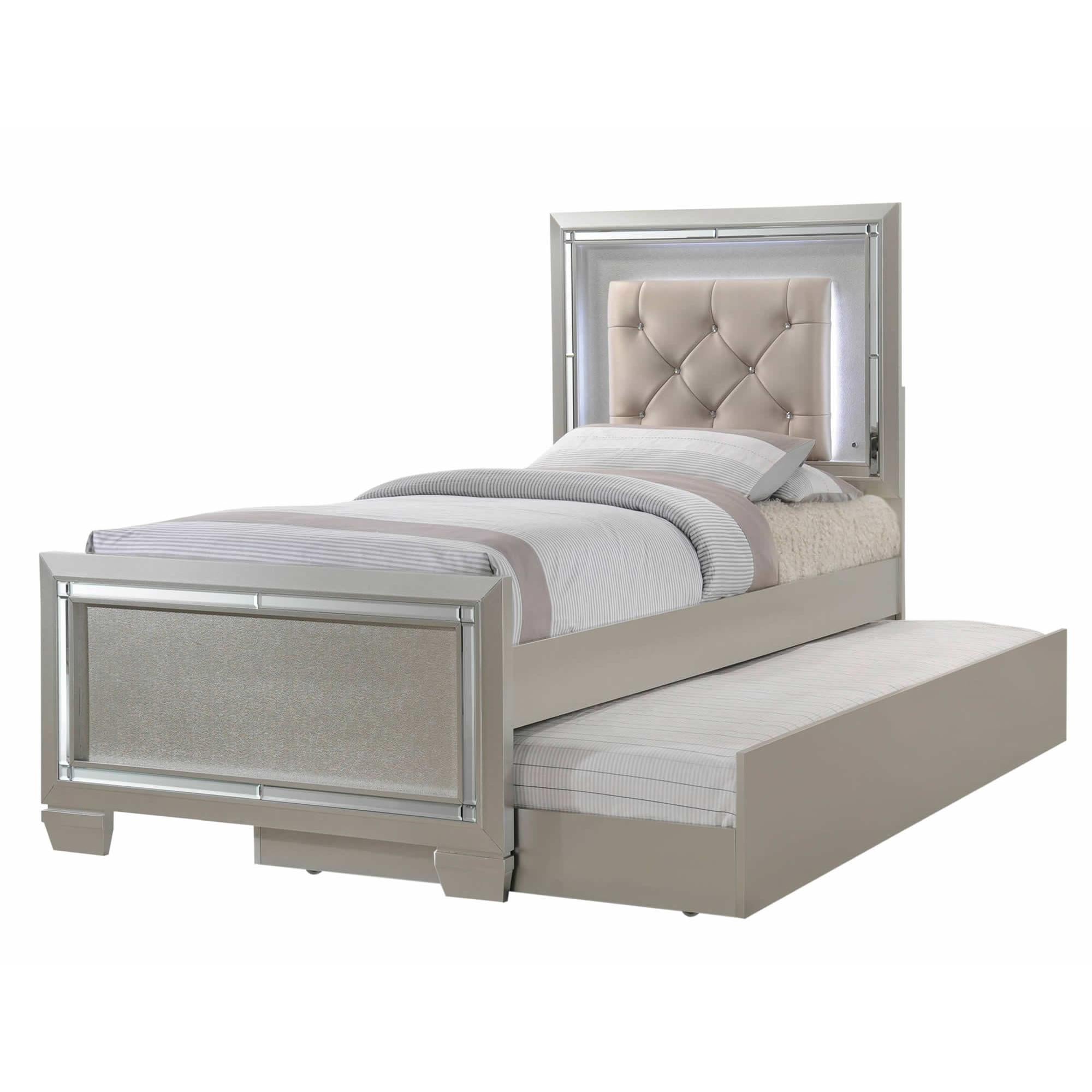 Elements International Platinum Youth LT111TTB Twin Platform Bed w/ Trundle IMAGE 1