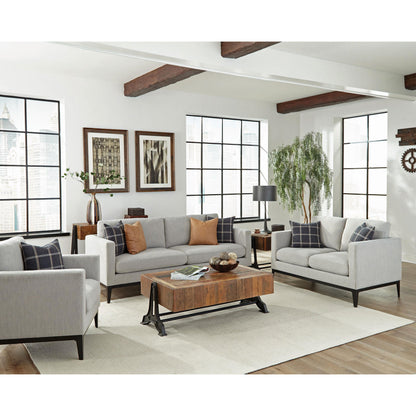 Coaster Furniture Apperson 508682 Upholstered Track Arm Loveseat - Light Grey IMAGE 10