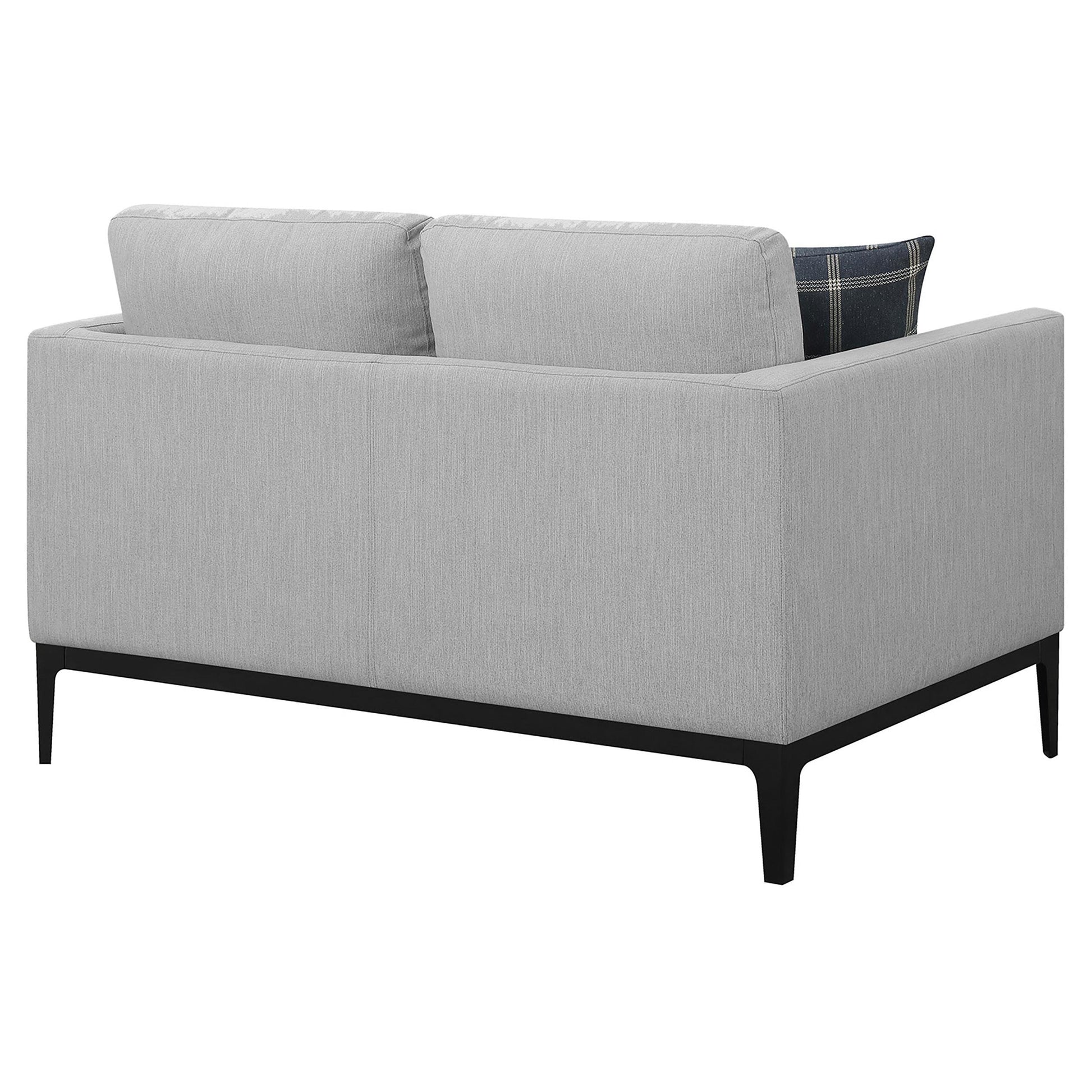 Coaster Furniture Apperson 508682 Upholstered Track Arm Loveseat - Light Grey IMAGE 7