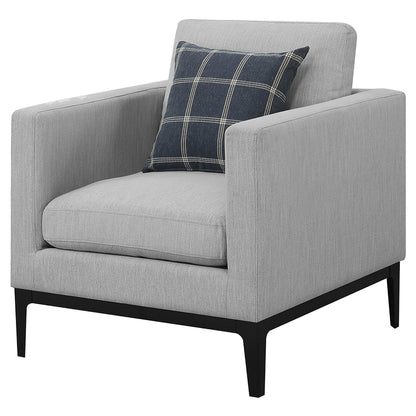 Coaster Furniture Apperson 508683 Upholstered Track Arm Accent Chair - Light Grey IMAGE 4