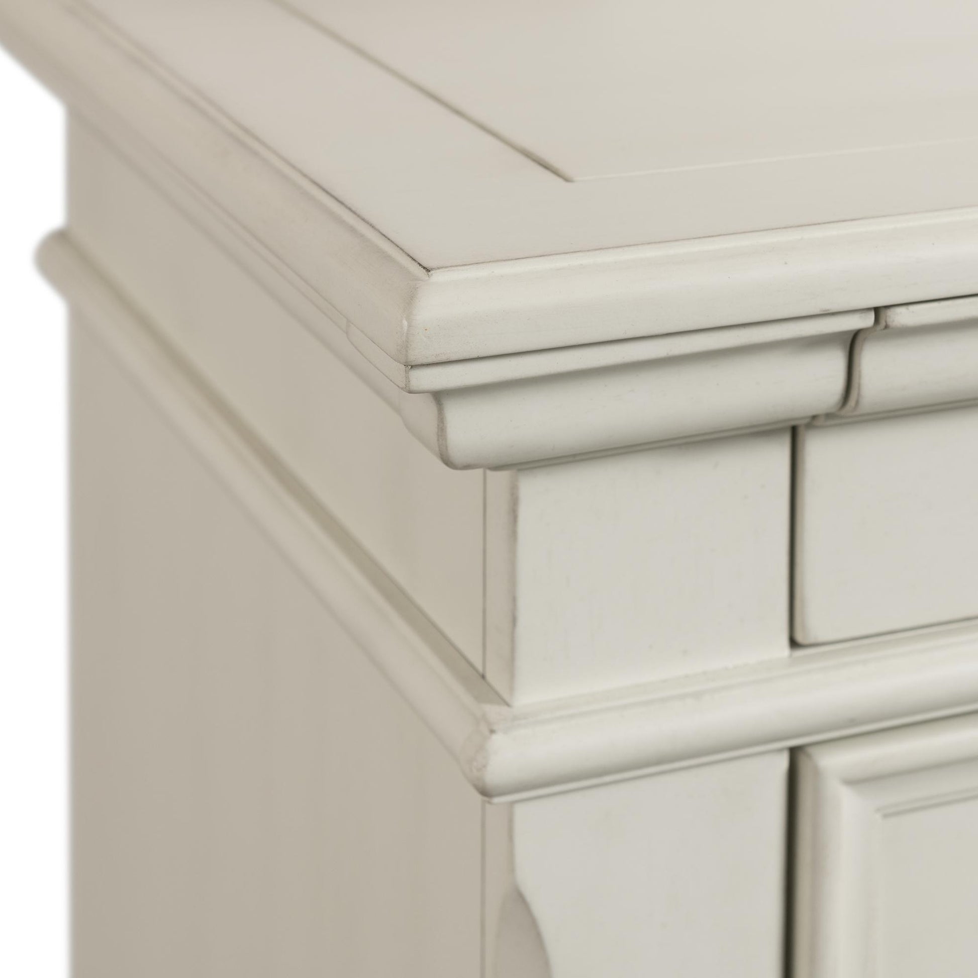 Elements International Slater SR600NS 3-Drawer Nightstand with USB Ports - White IMAGE 3