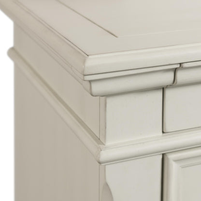 Elements International Slater SR600NS 3-Drawer Nightstand with USB Ports - White IMAGE 3