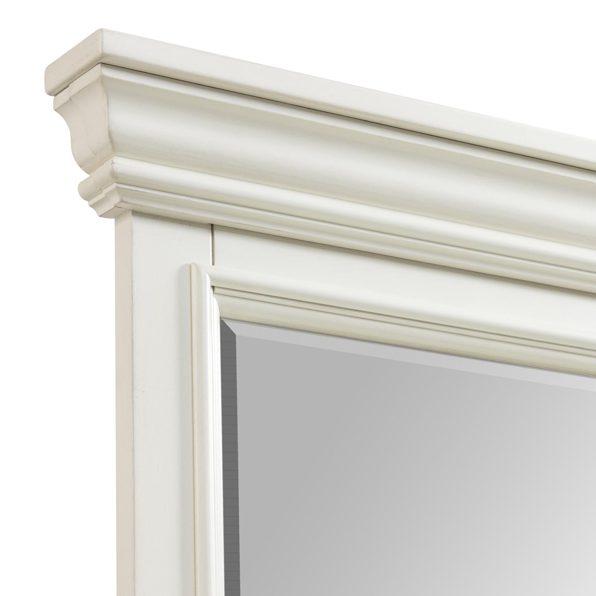 Elements International Slater SR600DRMR Dresser with Mirror - White IMAGE 3