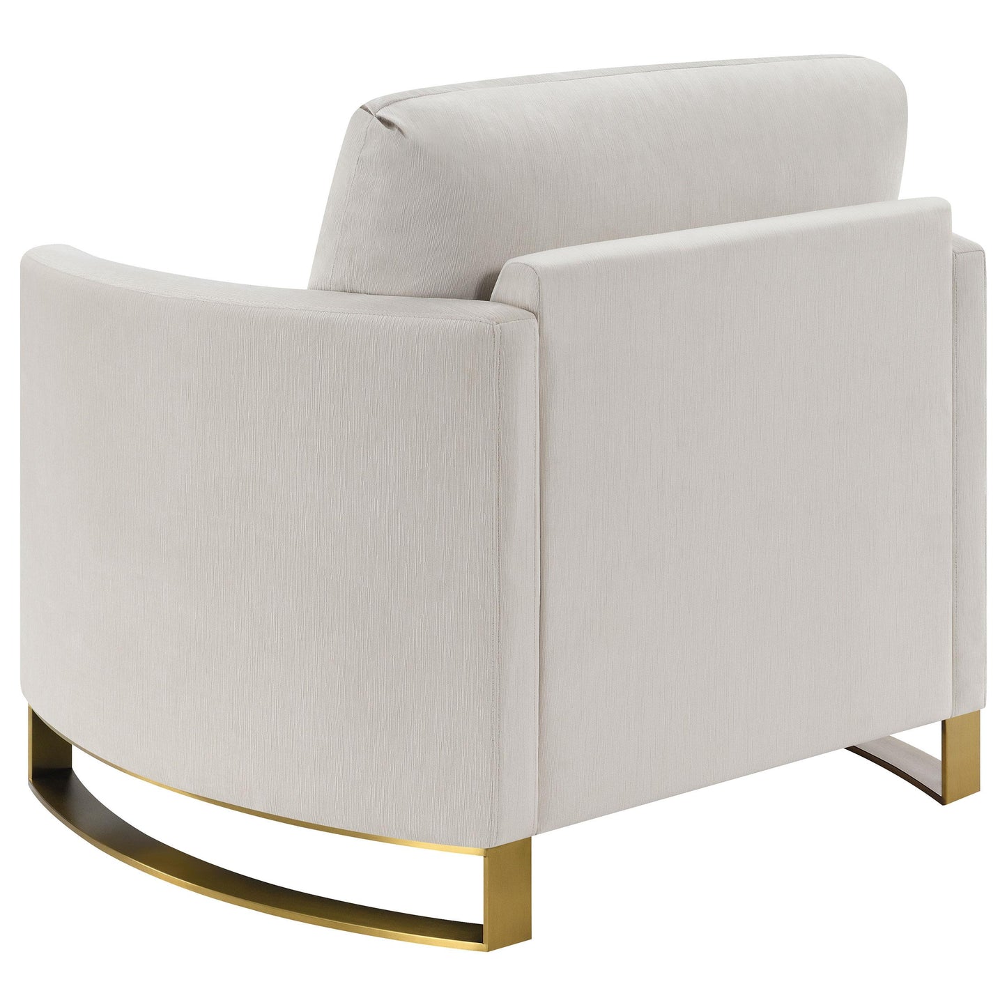  Coaster Furniture Corliss 508823 Upholstered Curved Track Arm Chair - Beige IMAGE 5