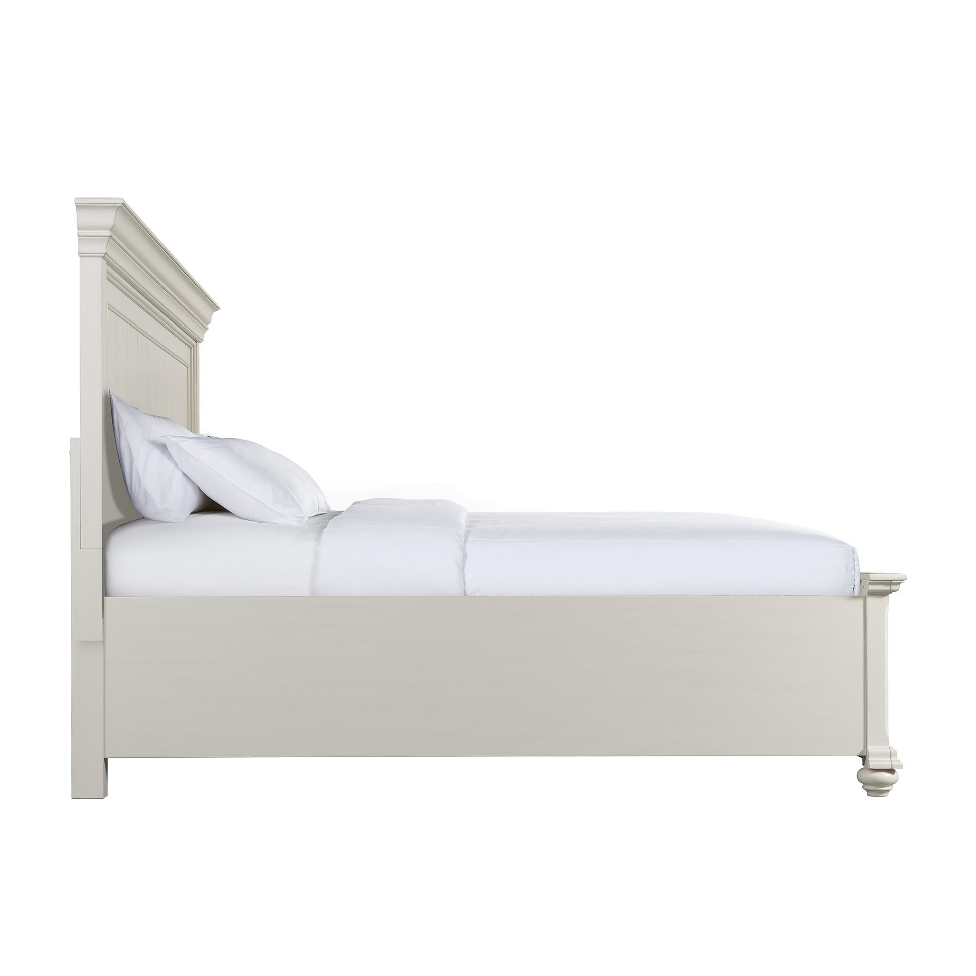 Elements International Slater SR650KB King Platform Storage Bed - White IMAGE 3