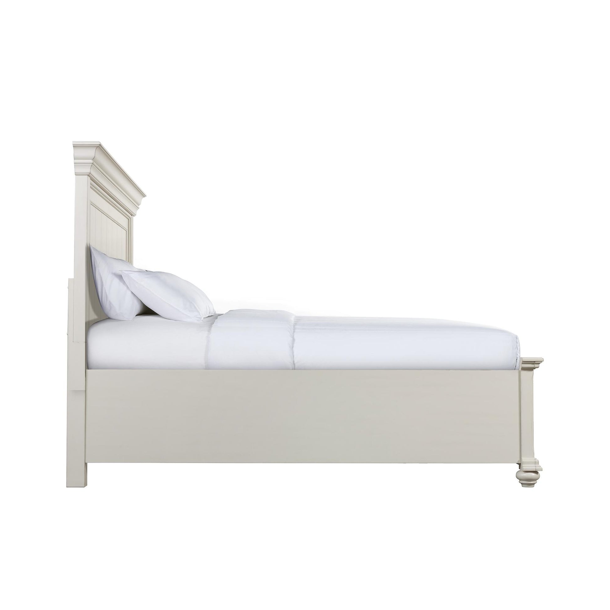 Elements International Slater SR650QB Queen Platform Storage Bed - White IMAGE 3