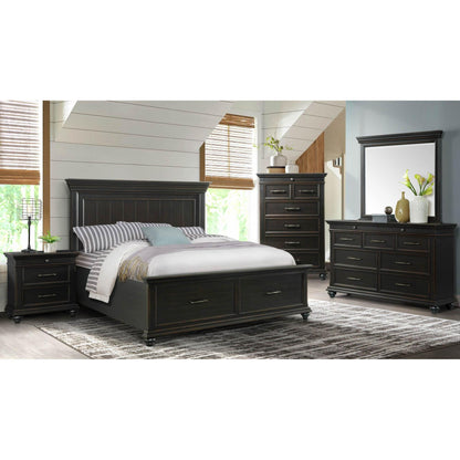 Elements International Slater SR850KB King Platform Storage Bed - Black IMAGE 9