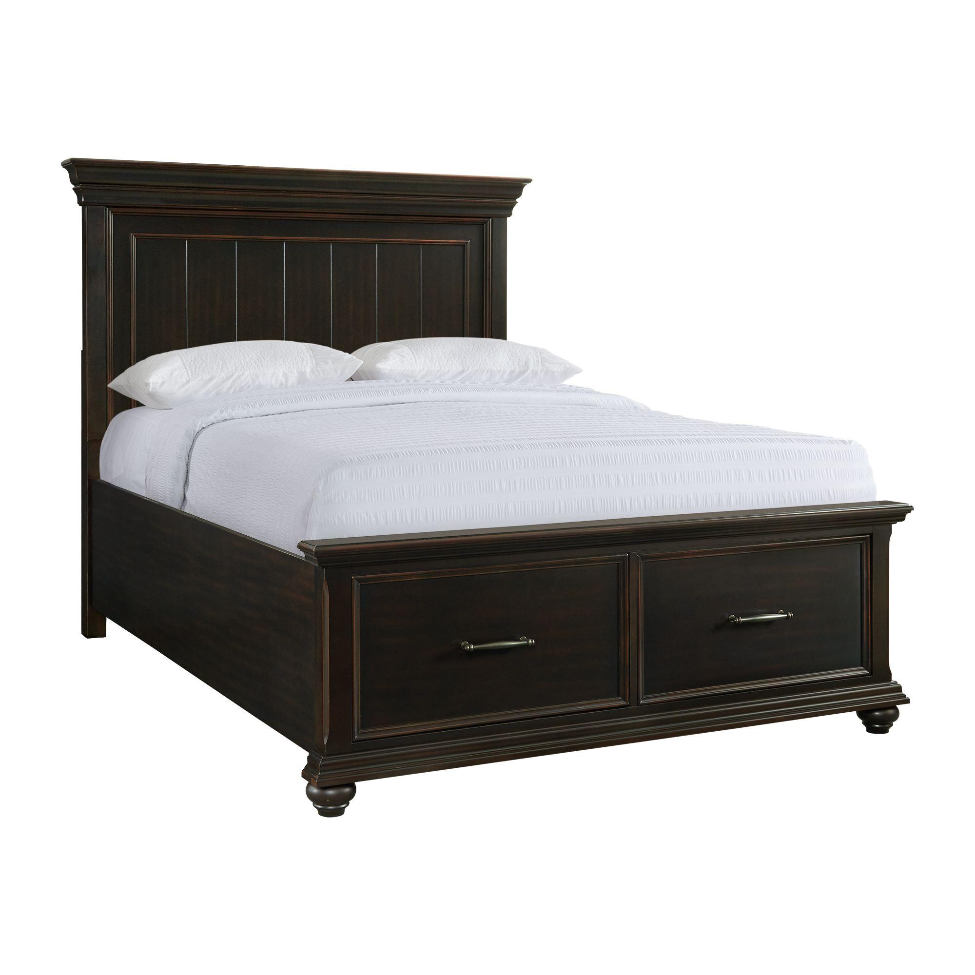 Elements International Slater SR850QB Queen Platform Storage Bed - Black IMAGE 1