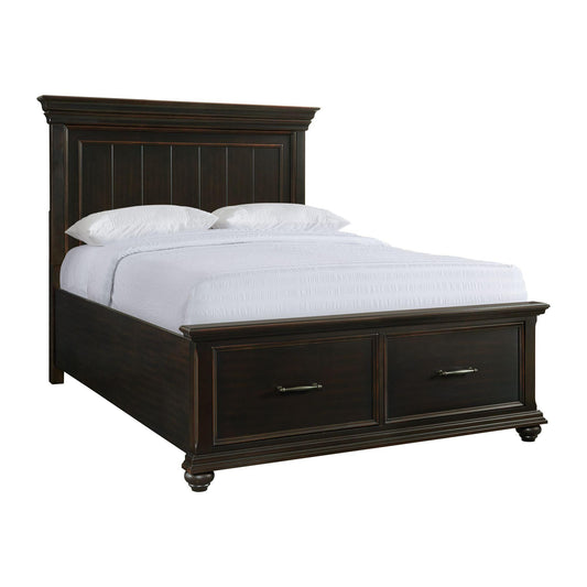 Elements International Slater SR850QB Queen Platform Storage Bed - Black IMAGE 1