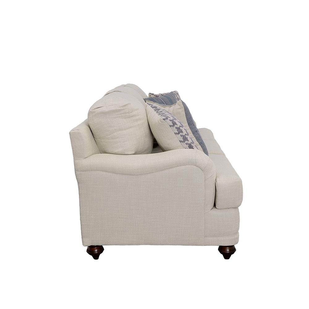  Coaster Furniture Glenn 511091 Upholstered English Arm Sofa - Light Grey and Blue IMAGE 4