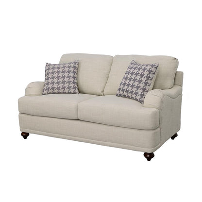 Coaster Furniture Glenn 511092 Upholstered English Arm Loveseat - Light Grey and Blue IMAGE 3