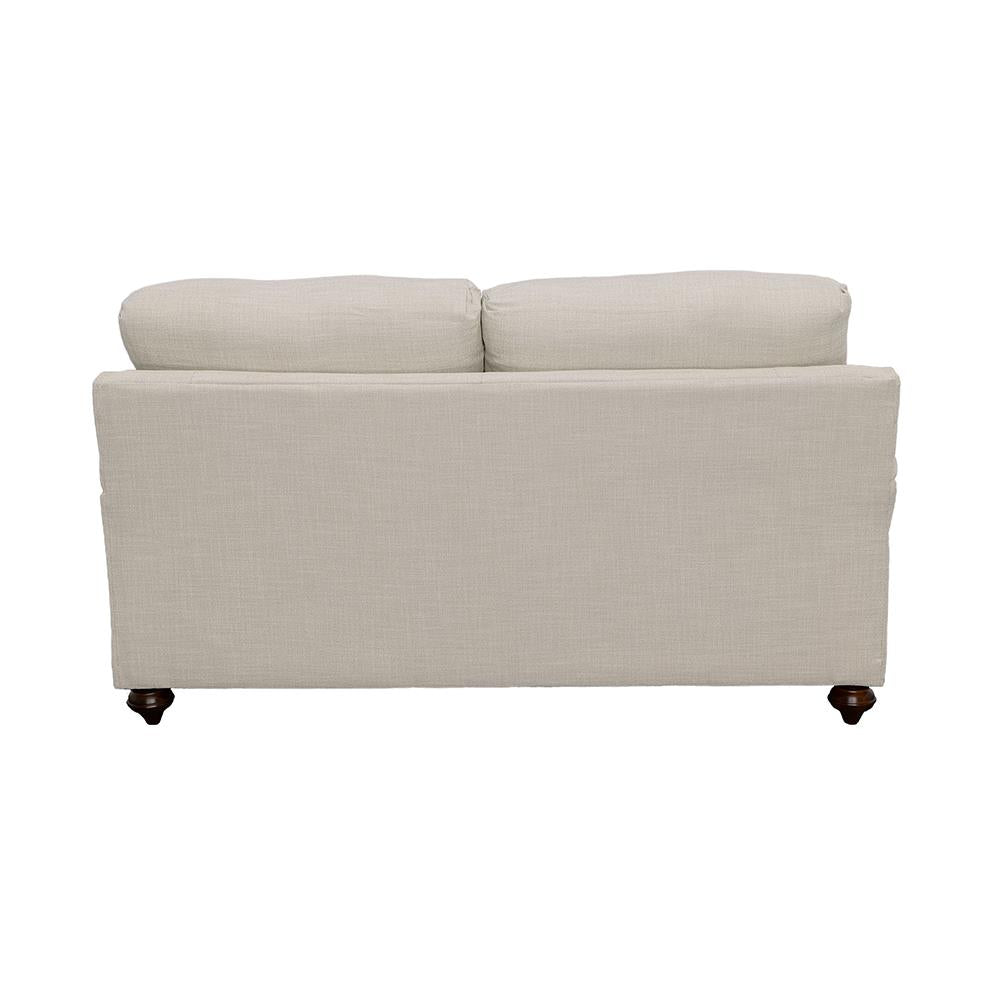 Coaster Furniture Glenn 511092 Upholstered English Arm Loveseat - Light Grey and Blue IMAGE 5