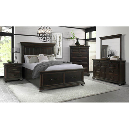 Elements International Slater SR800NS 3-Drawer Nightstand with USB Ports - Black IMAGE 9