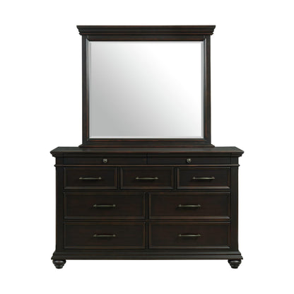  Elements International Slater SR800DRMR Dresser with Mirror - Black IMAGE 2