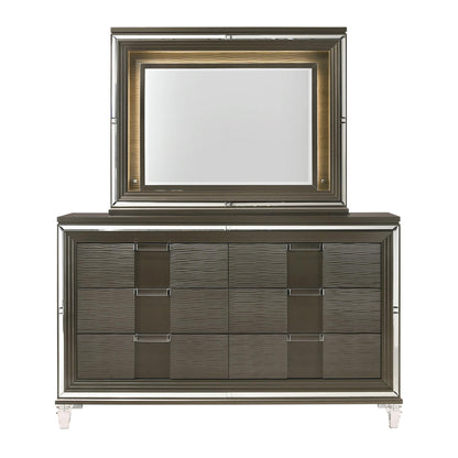 Elements International Twenty Nine TN600DRMR Dresser w/ Mood Lighting Mirror IMAGE 2