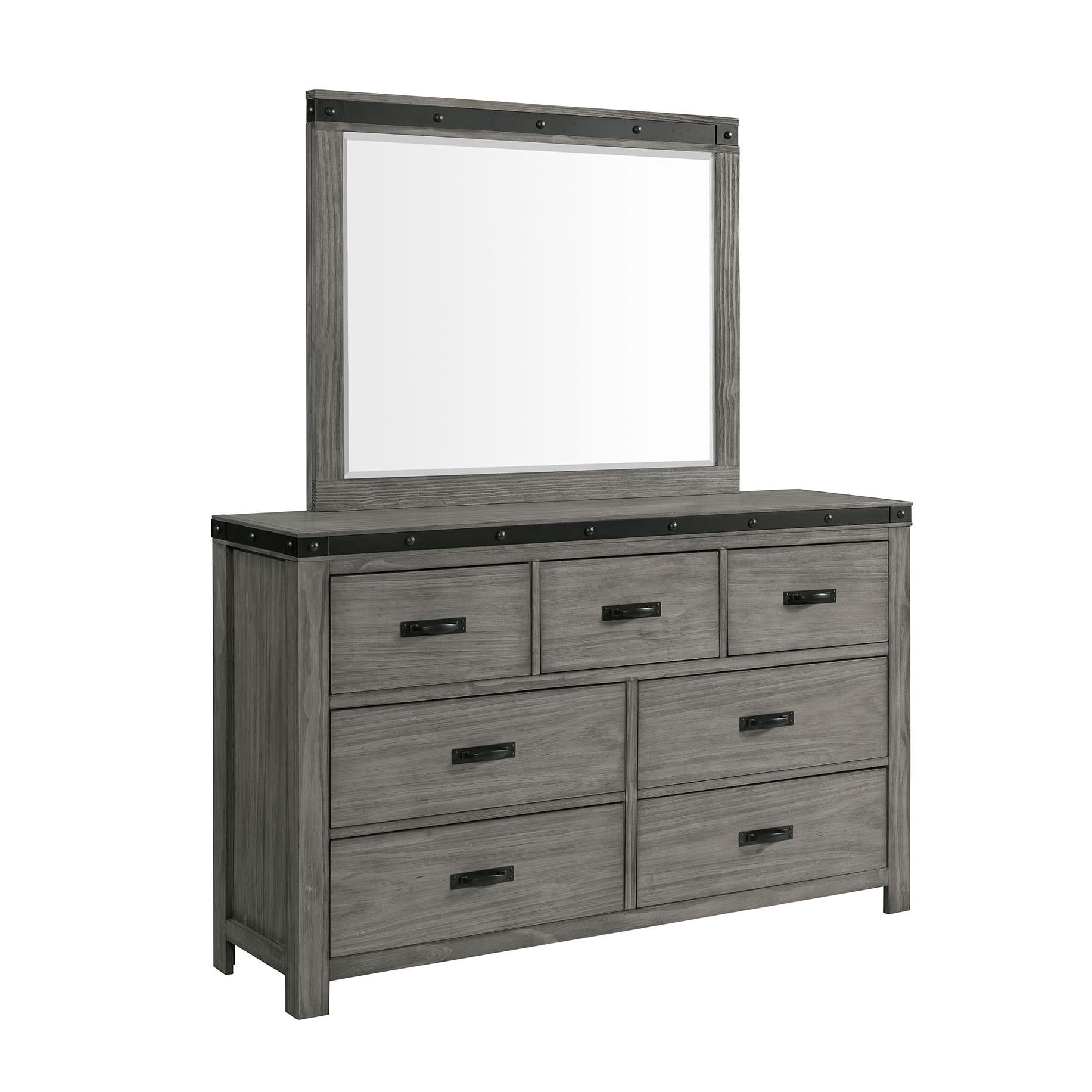 Elements International Wade WE600DRMR Dresser and Mirror Set IMAGE 1