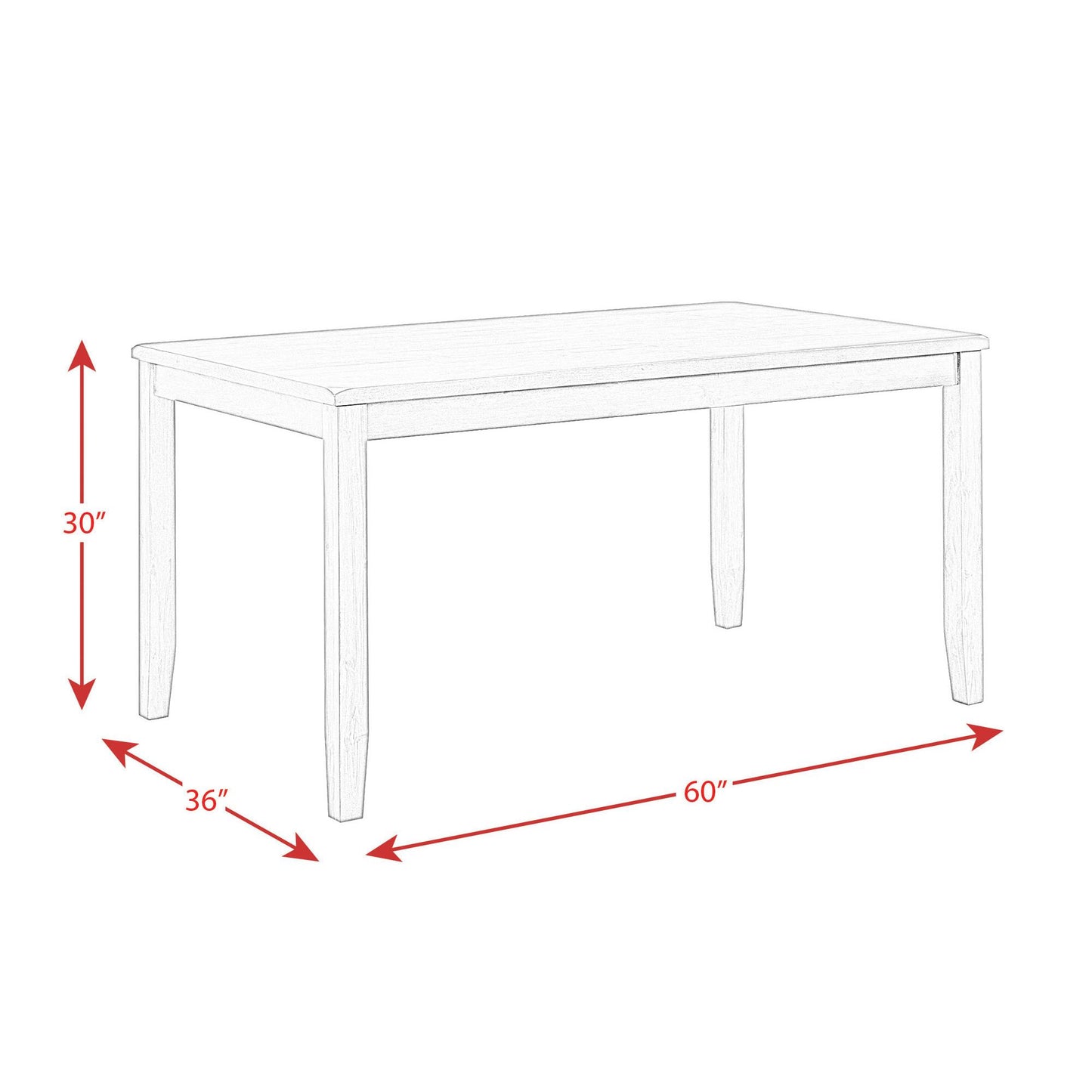  Elements International Alex DAX1007DS 7 pc Dining Set IMAGE 18
