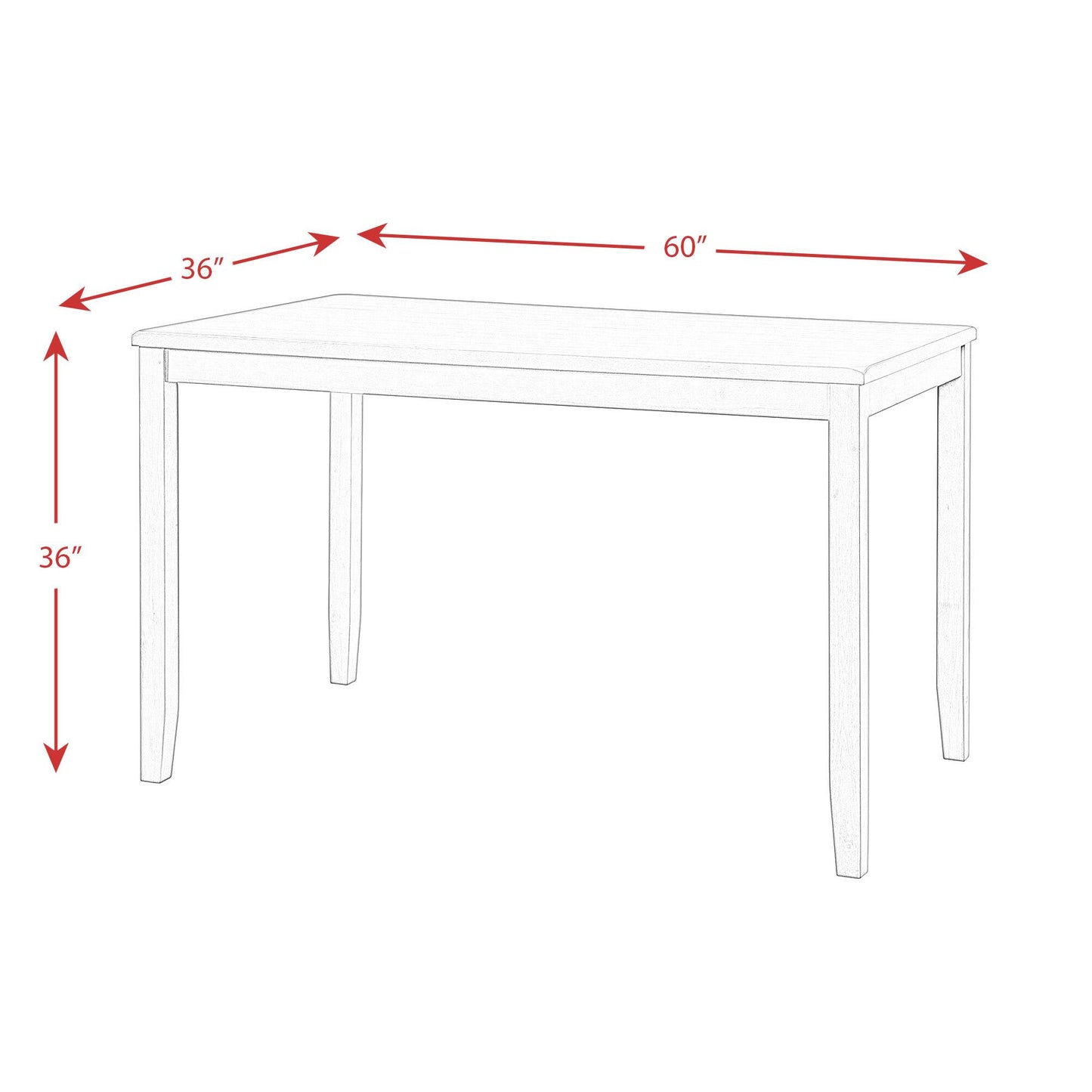  Elements International Alex DAX4007CS 7 pc Counter Height Dining Set IMAGE 16