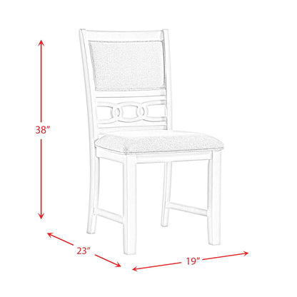 Elements International Amherst DAH700SC Side Chair - Bisque IMAGE 15