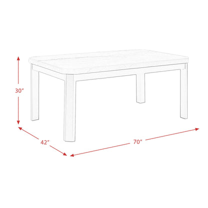Elements International Francesca CFC700DTB Dining Table IMAGE 10