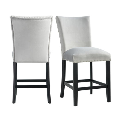 Elements International Francesca CFC300CVSC Counter Height Dining Chair - Gray IMAGE 7