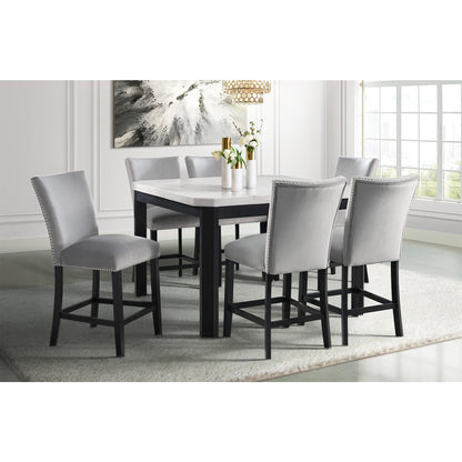 Elements International Francesca CFC300CVSC Counter Height Dining Chair - Gray IMAGE 8