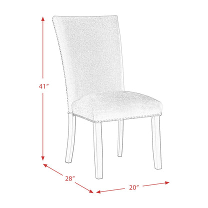 Elements International Francesca CFC300VSC Dining Chair - Gray IMAGE 12