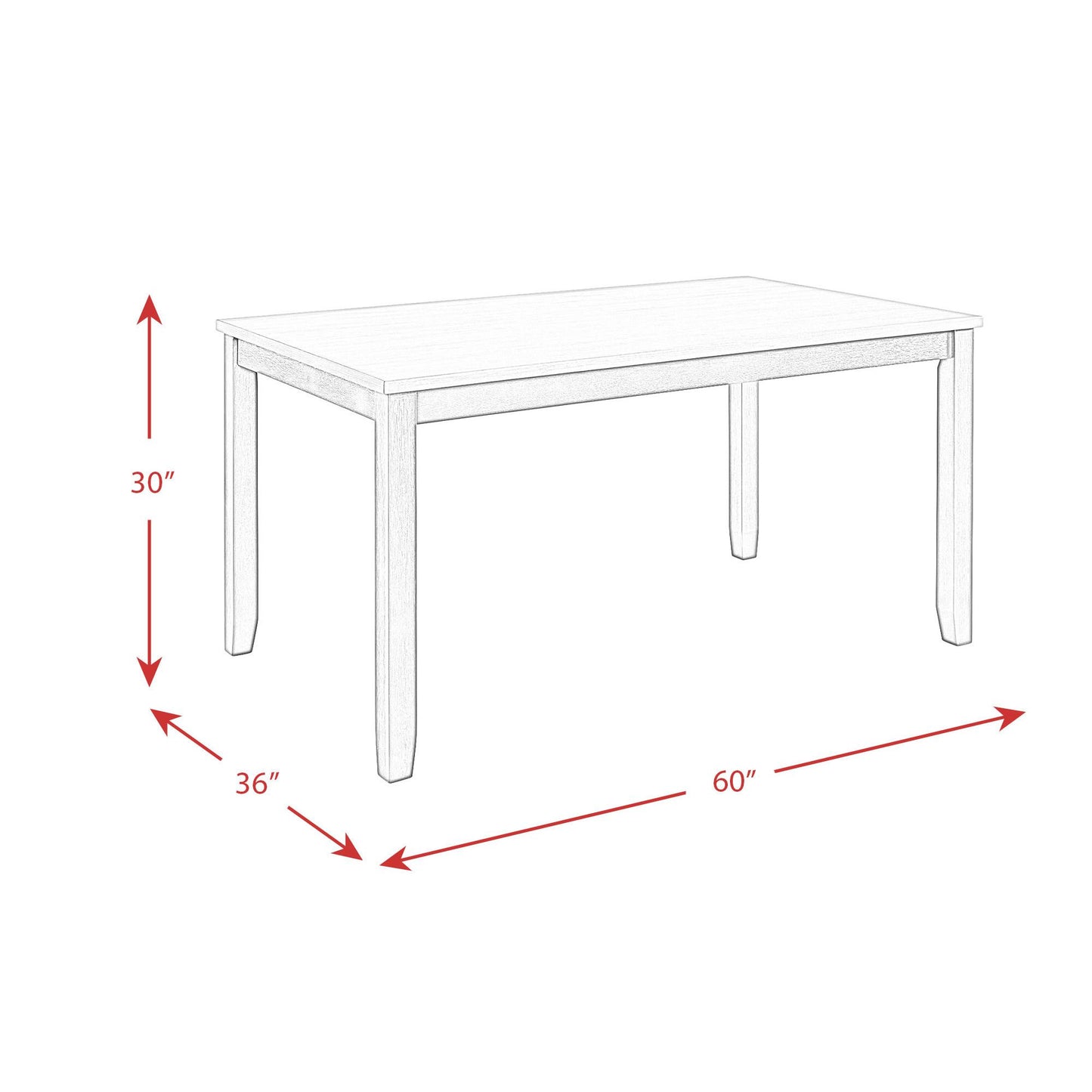 Elements International Martin Brown DMT7006DS 6 pc Dinette IMAGE 13