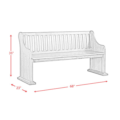 Elements International Stone DST300PW Pew Bench - Grey IMAGE 11