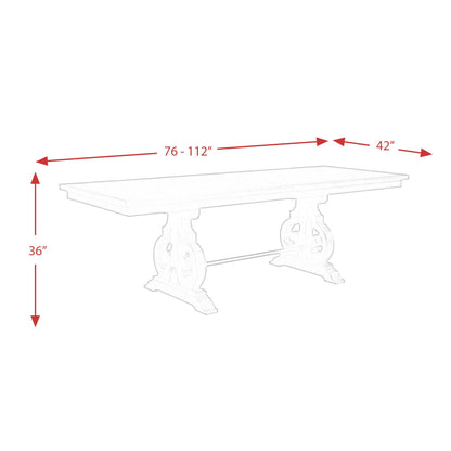 Elements International Stone DST190CDTB Counter Height Dining Table - Smokey Walnut IMAGE 10