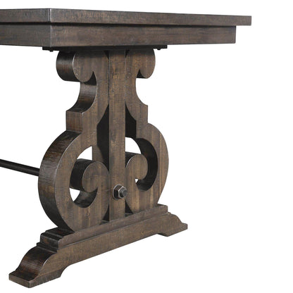 Elements International Stone DST190CDTB Counter Height Dining Table - Smokey Walnut IMAGE 7