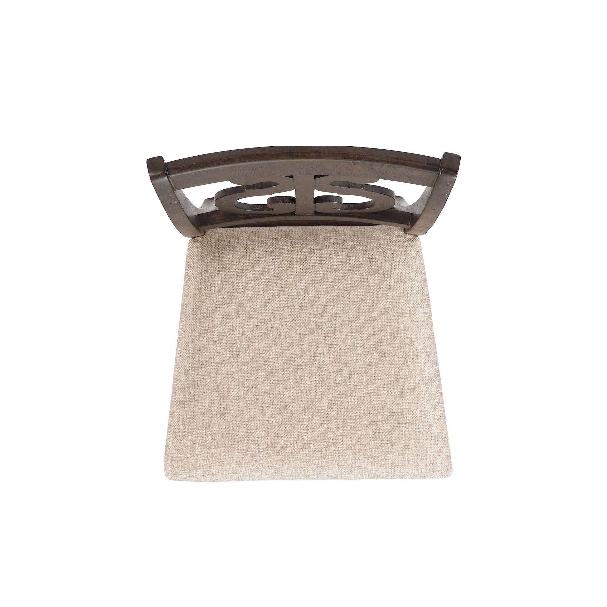Elements International Stone DST195CSC Counter Height Chair - Smokey Walnut IMAGE 4