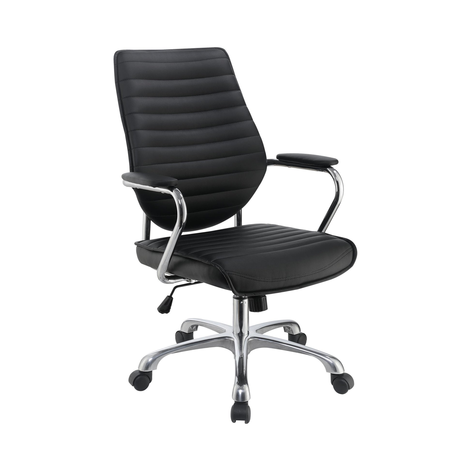  Coaster Furniture Chase 802269 Upholstered Adjustable Home Office Desk Chair - Black IMAGE 1