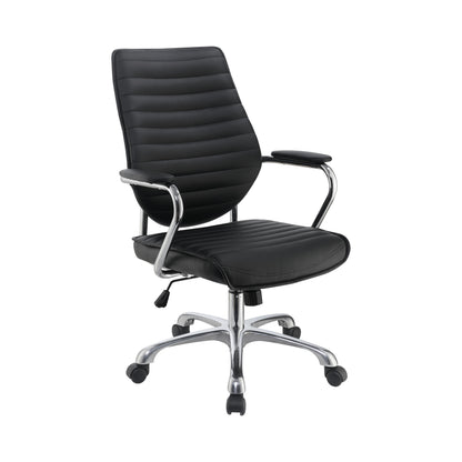  Coaster Furniture Chase 802269 Upholstered Adjustable Home Office Desk Chair - Black IMAGE 1