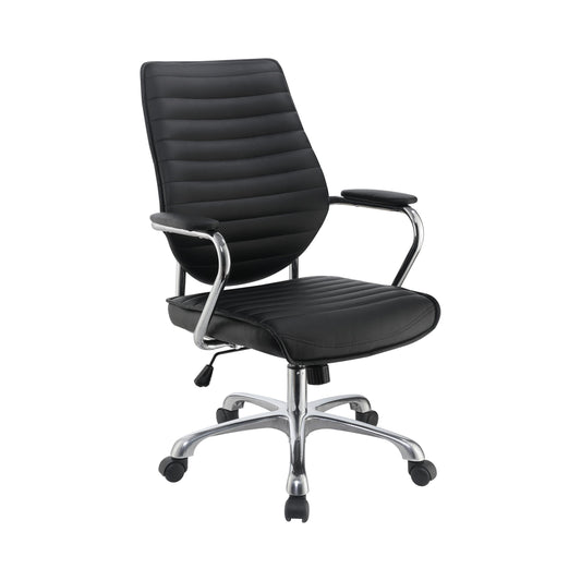  Coaster Furniture Chase 802269 Upholstered Adjustable Home Office Desk Chair - Black IMAGE 1