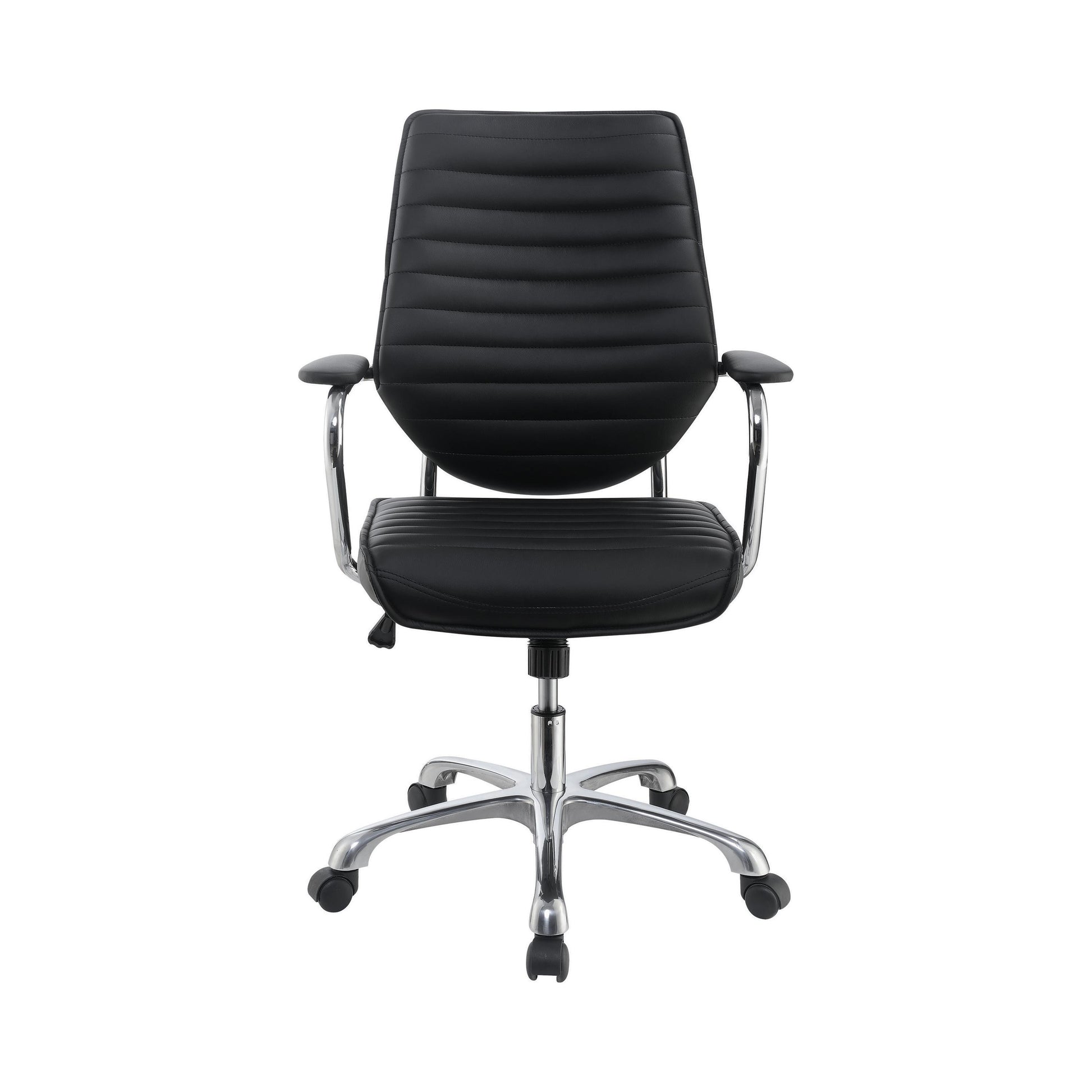  Coaster Furniture Chase 802269 Upholstered Adjustable Home Office Desk Chair - Black IMAGE 2