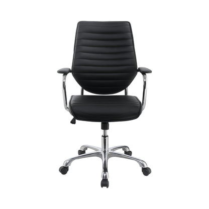  Coaster Furniture Chase 802269 Upholstered Adjustable Home Office Desk Chair - Black IMAGE 2