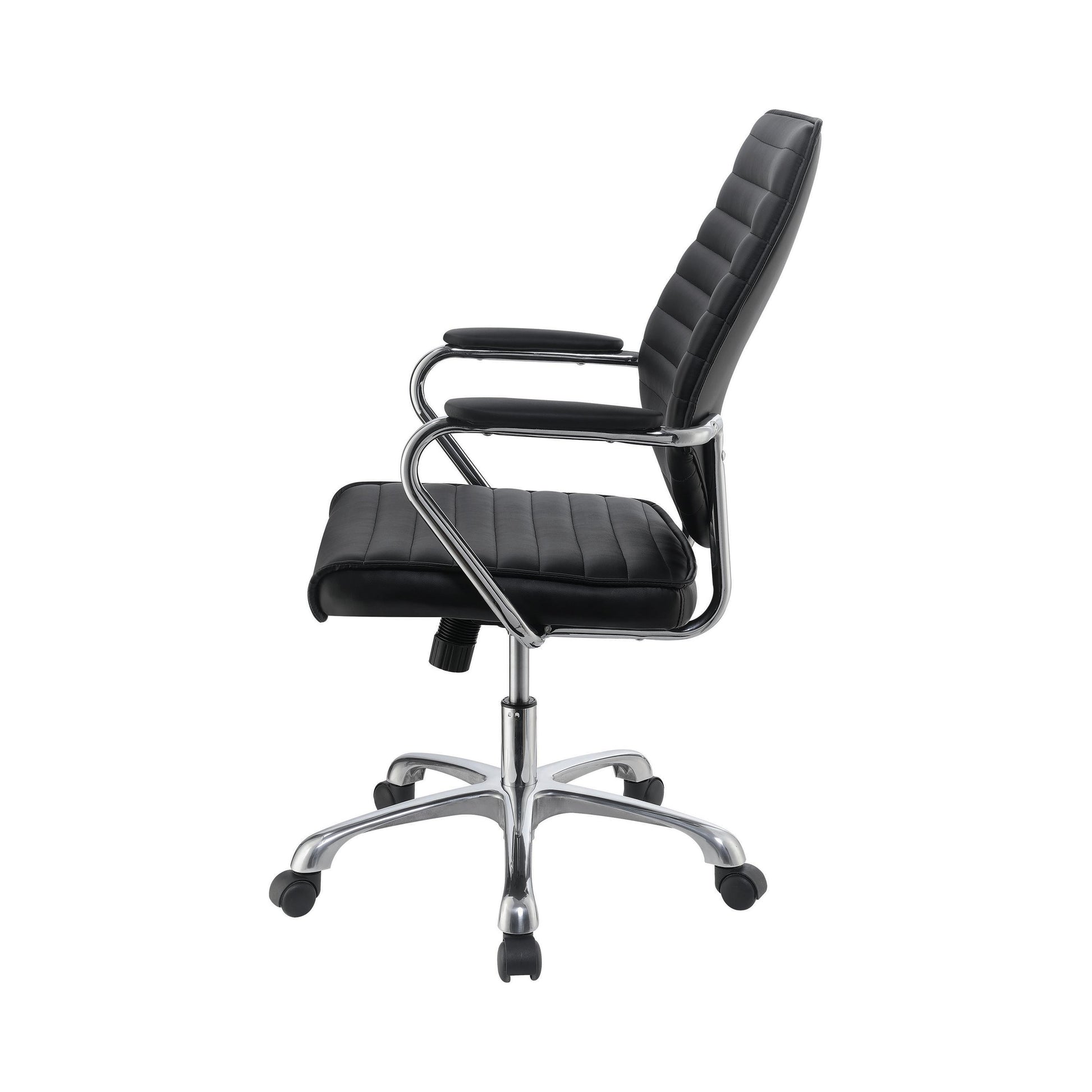  Coaster Furniture Chase 802269 Upholstered Adjustable Home Office Desk Chair - Black IMAGE 3