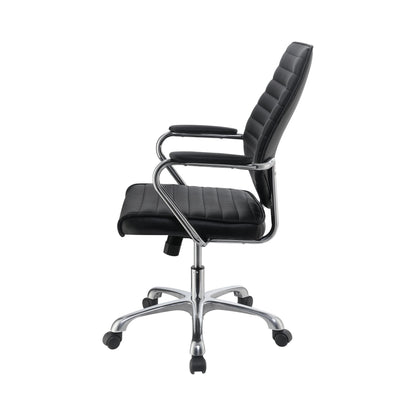  Coaster Furniture Chase 802269 Upholstered Adjustable Home Office Desk Chair - Black IMAGE 3