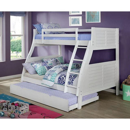 Furniture of America Hoople CM-BK963WH Twin/Full Bunk Bed IMAGE 2