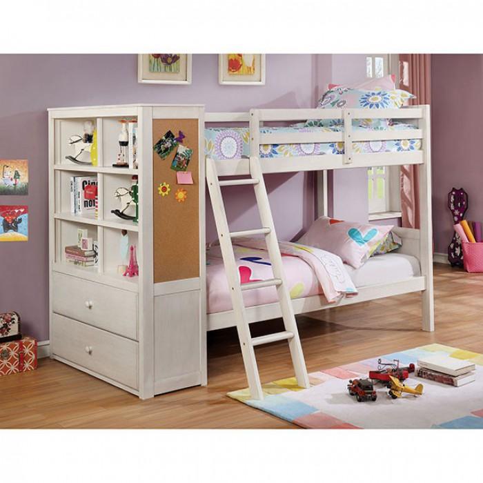  Furniture of America Kids Beds Bunk Bed CM-BK266WH-BED IMAGE 1