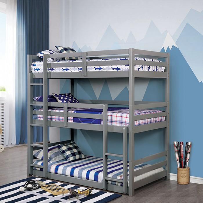  Furniture of America Kids Beds Bunk Bed CM-BK589GY-BED IMAGE 1