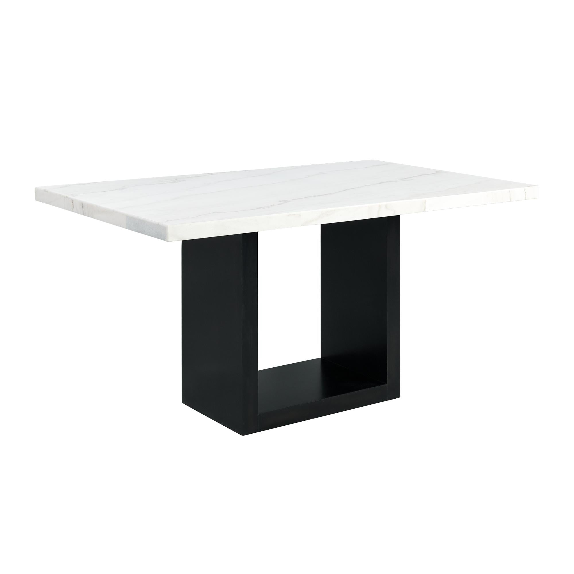 Elements International Valentino CVL500CTTB Counter Height Dining Table - White Marble IMAGE 1