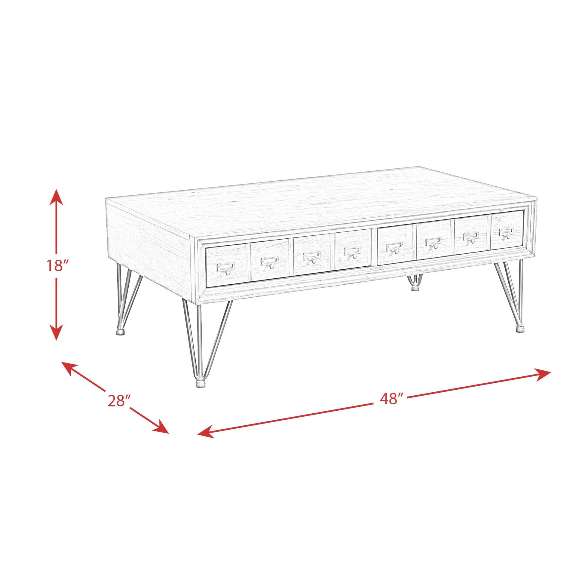 Elements International Boone TBN100CTE Coffee Table IMAGE 11