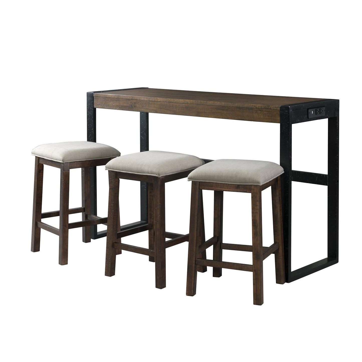  Elements International Caesar TCA100BTSP 4 pc Counter Height Dinette IMAGE 1