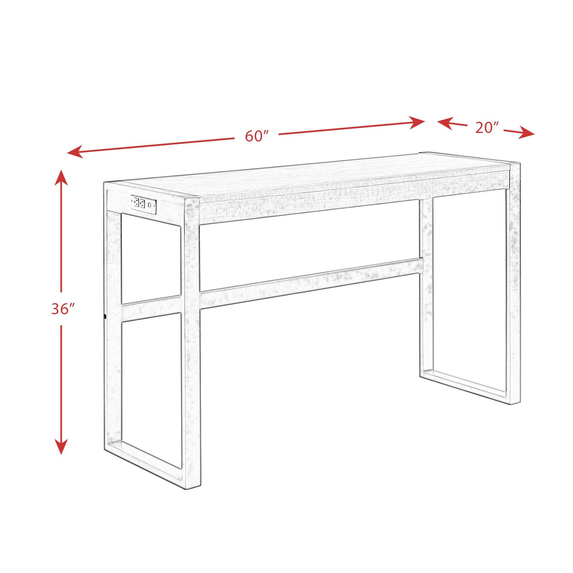  Elements International Caesar TCA100BTSP 4 pc Counter Height Dinette IMAGE 18