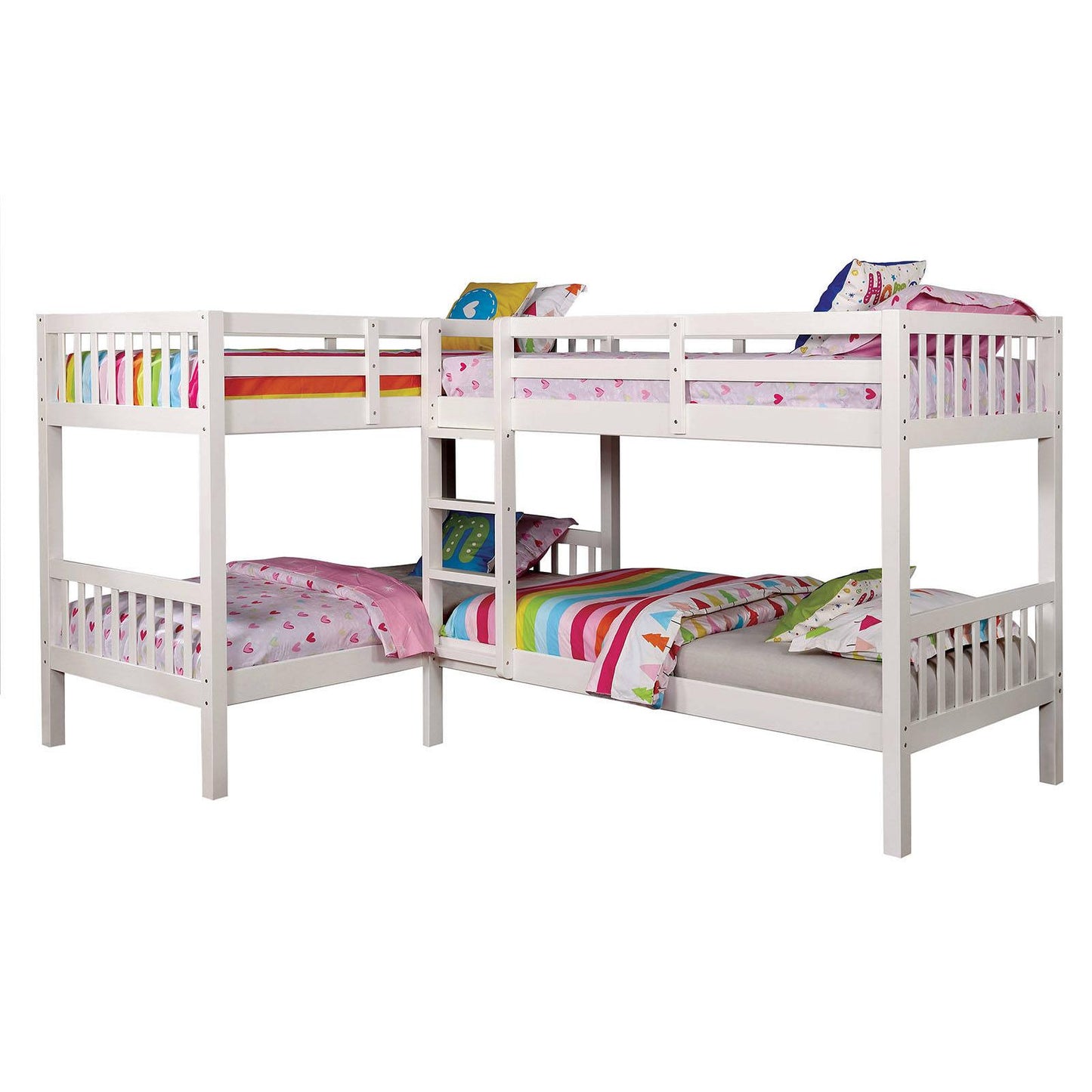  Furniture of America Kids Beds Bunk Bed CM-BK904WH-BED IMAGE 1