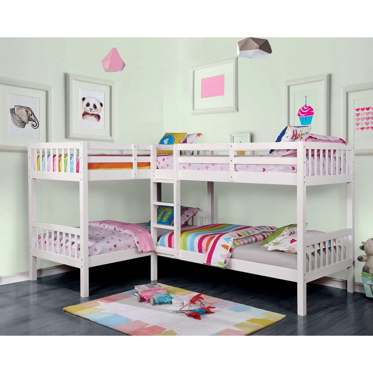  Furniture of America Kids Beds Bunk Bed CM-BK904WH-BED IMAGE 3